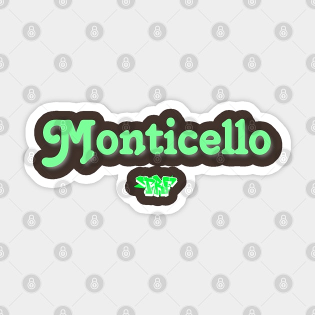 Monticello 8 Sticker by TRF Clothing